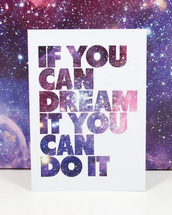 Bow & Hummingbird Postkarte "If you can dream it"