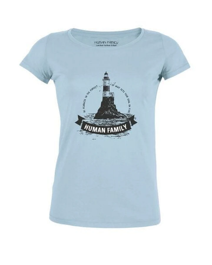 Human Family Damen Shirt Amorous "Lighthouse" in light blue