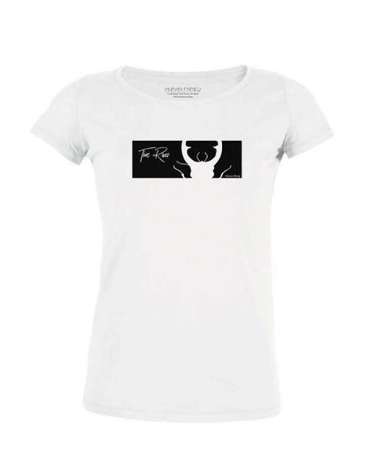 Human Family T-Shirt - Damen - Amorous "Time runs" - white