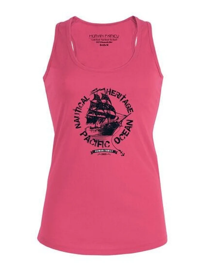 Human Family Damen Tanktop mit Racerback "Attentiion Black Pearl"