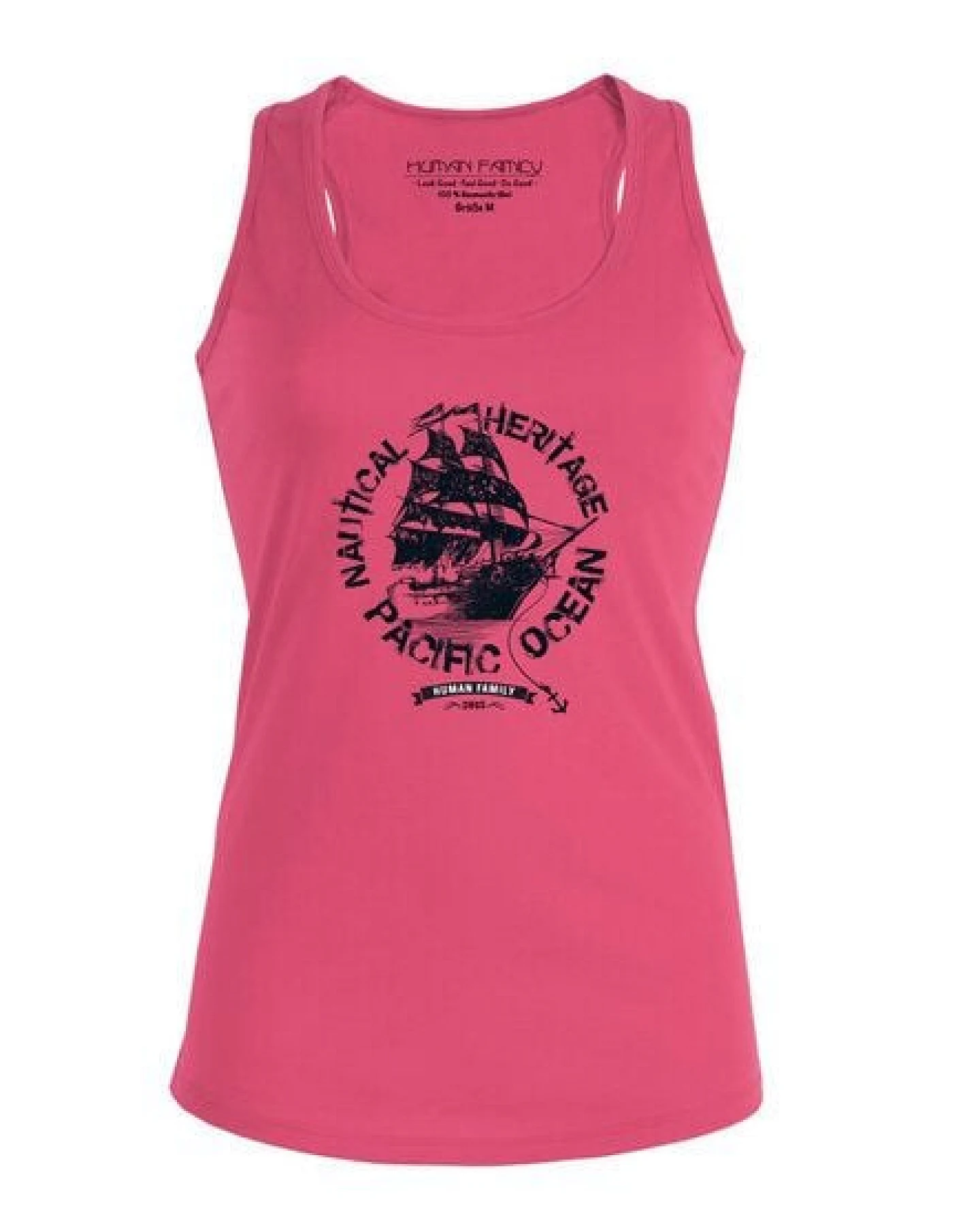 Human Family Damen Tanktop mit Racerback "Attentiion Black Pearl" – Ansicht 2