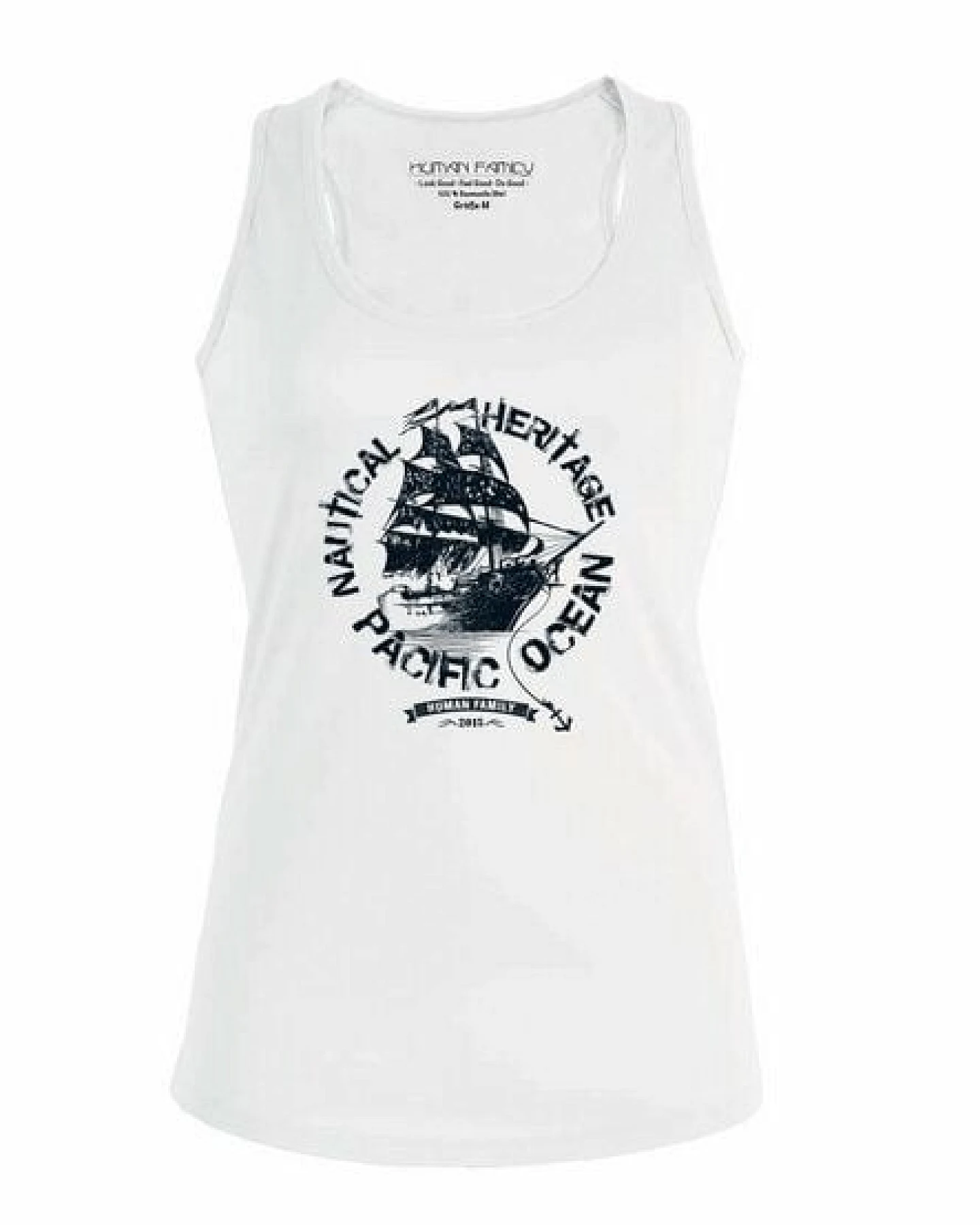 Human Family Damen Tanktop mit Racerback "Attentiion Black Pearl" – Ansicht 4