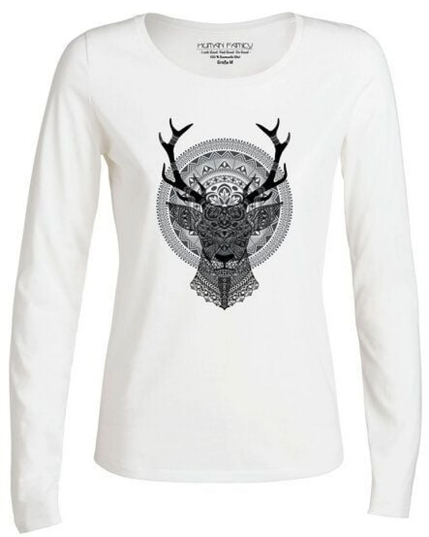 Human Family Damen Longsleeve "Have Fun Deer" – Ansicht 3