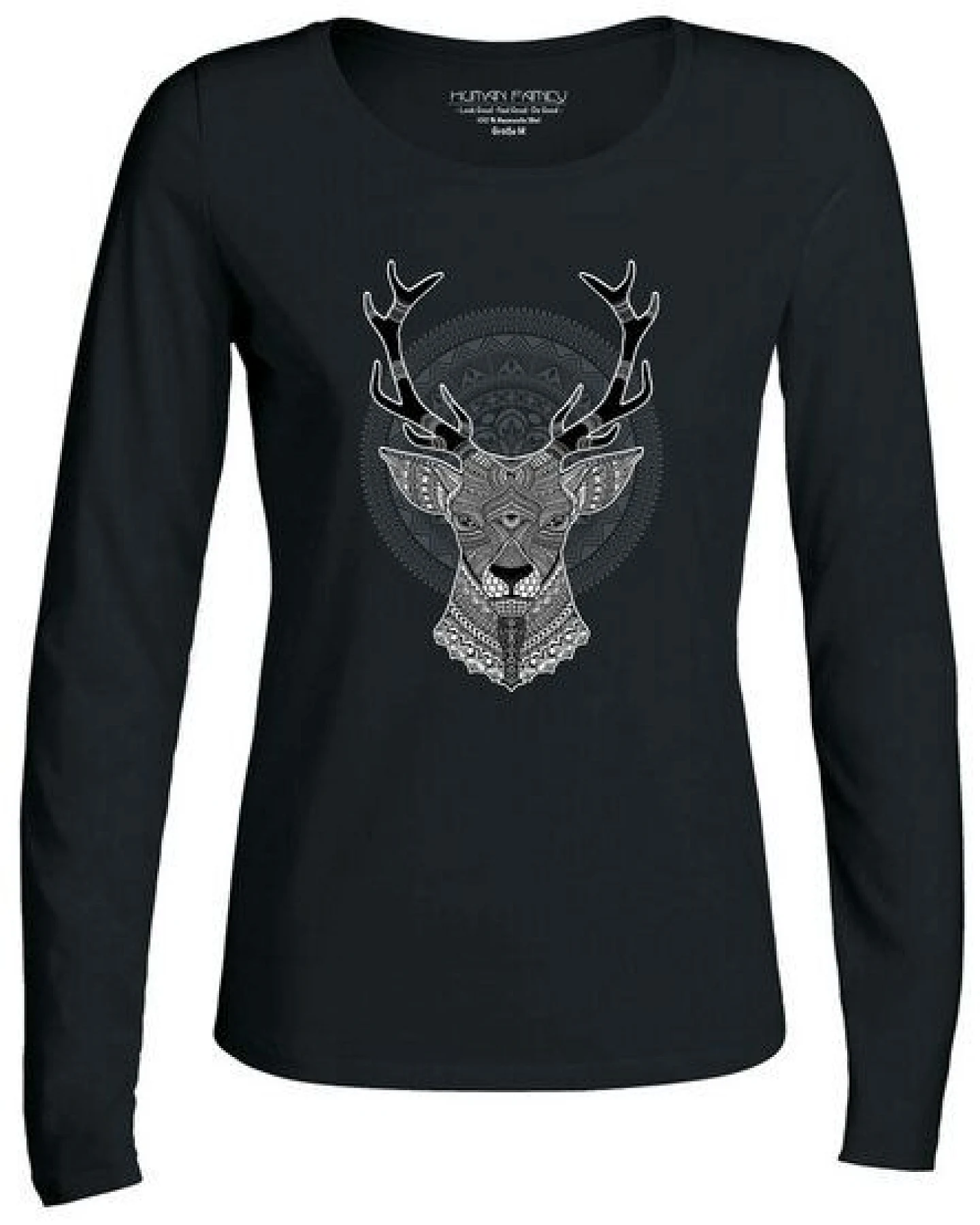 Human Family Damen Longsleeve "Have Fun Deer" – Ansicht 2