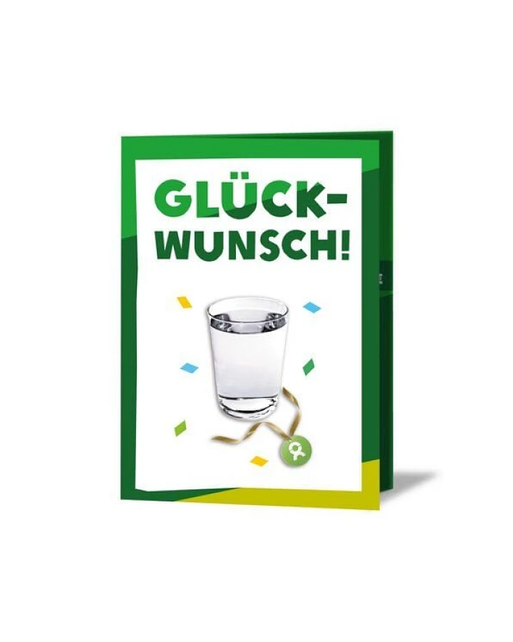 OxfamUnverpackt Spenden-Geschenk "Trinkwasser für 50 Menschen" (Glückwunschkarte mit Magnet)