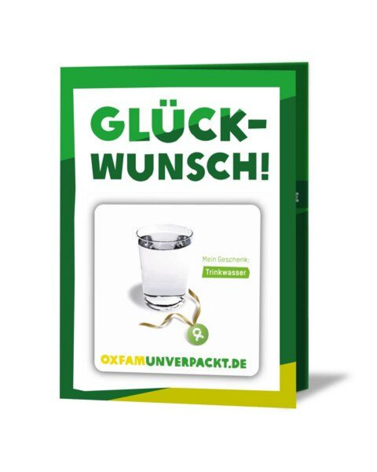 OxfamUnverpackt Spenden-Geschenk "Trinkwasser für 50 Menschen" (Glückwunschkarte mit Magnet) – Ansicht 2