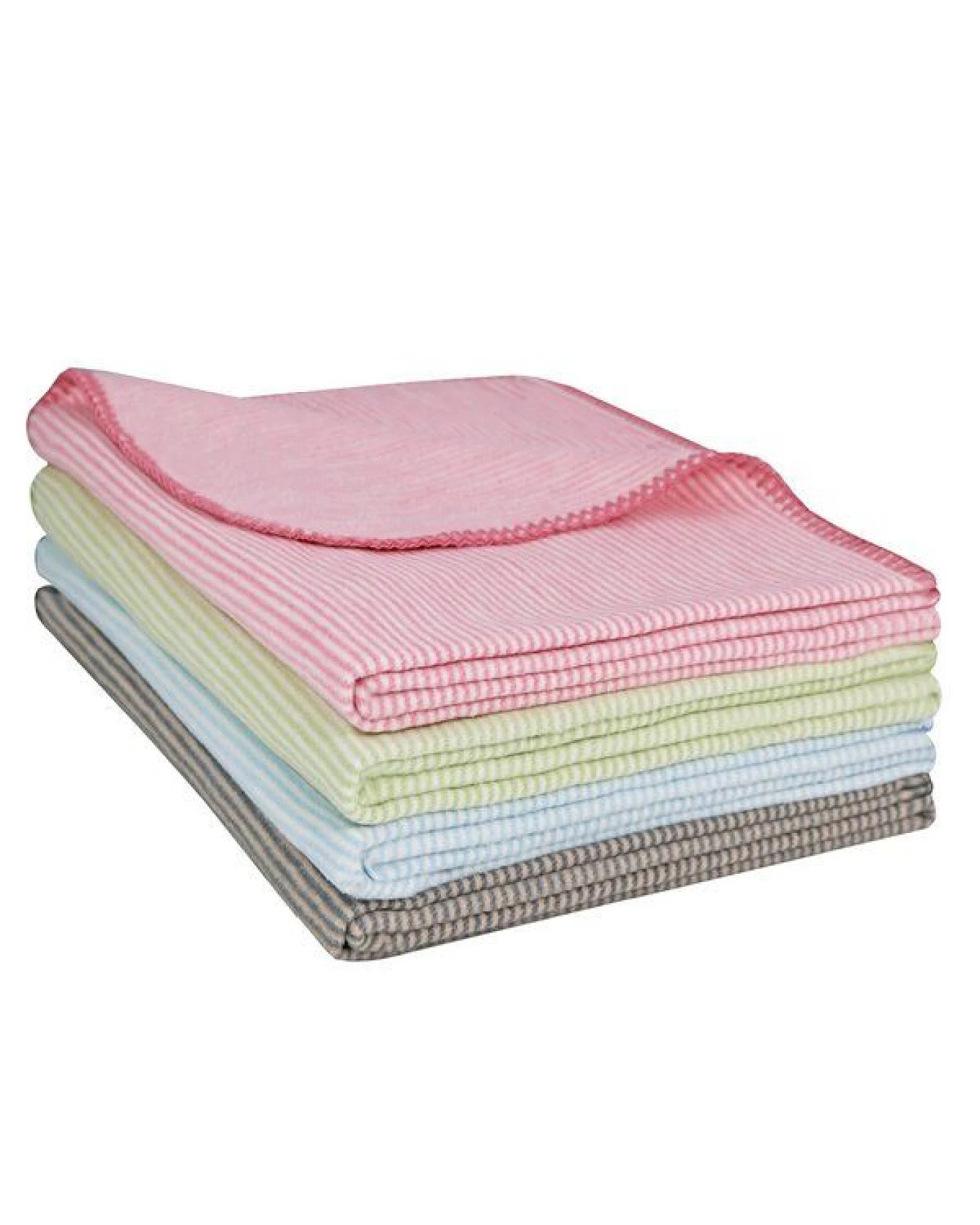 NATUREHOME Baby Kuscheldecke MIKA 70x100cm 100% Baumwolle (kbA) Streifen – Ansicht 2