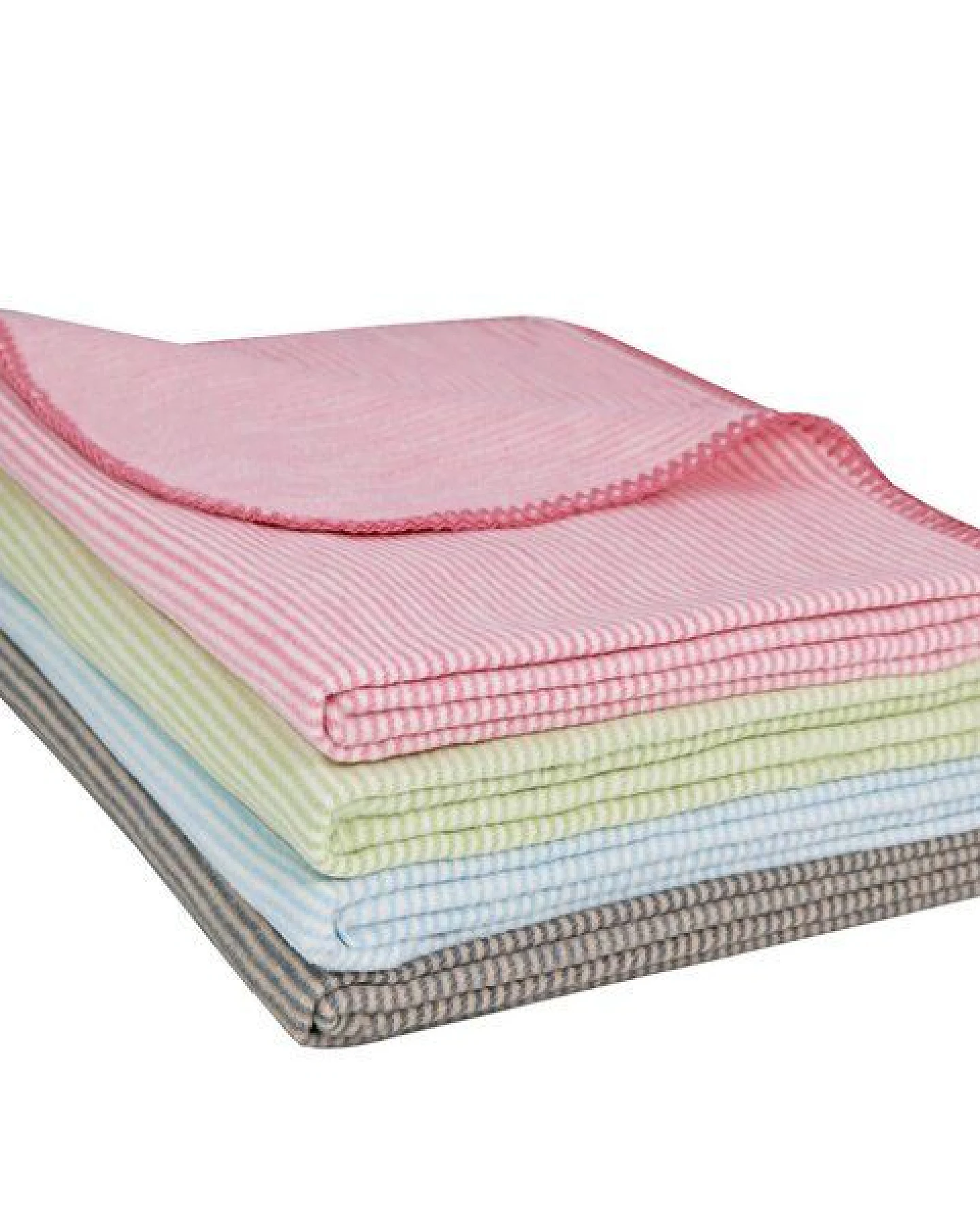 NATUREHOME Baby Kuscheldecke MIKA 70x100cm 100% Baumwolle (kbA) Streifen – Ansicht 2