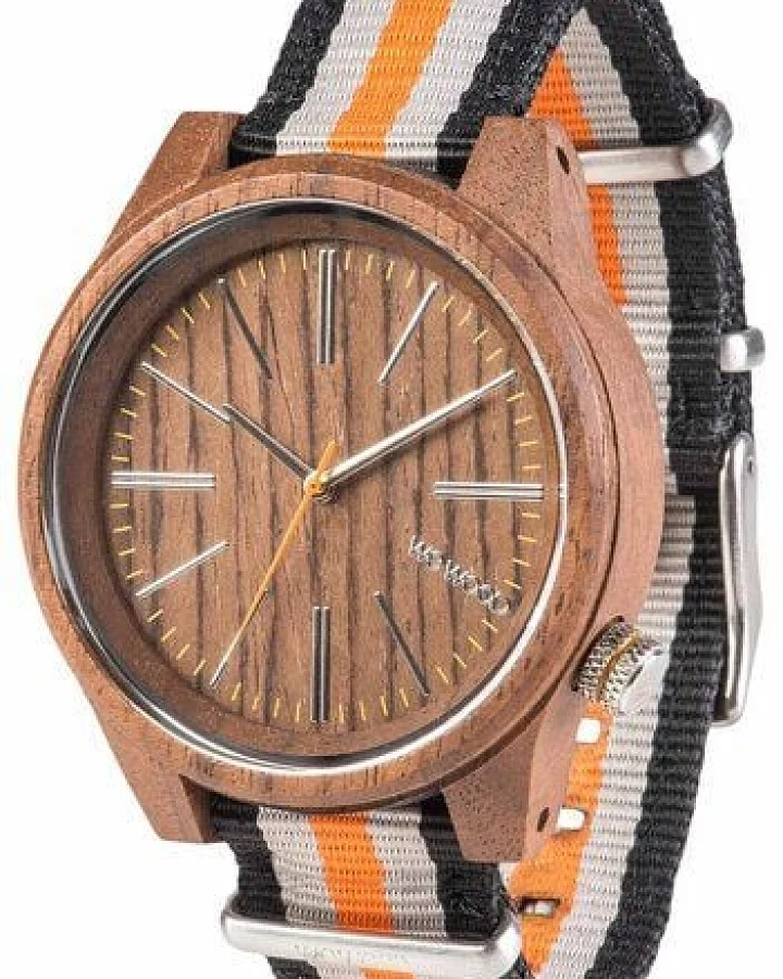 WEWOOD Holz-Armbanduhr TORPEDO NUT ORANGE
