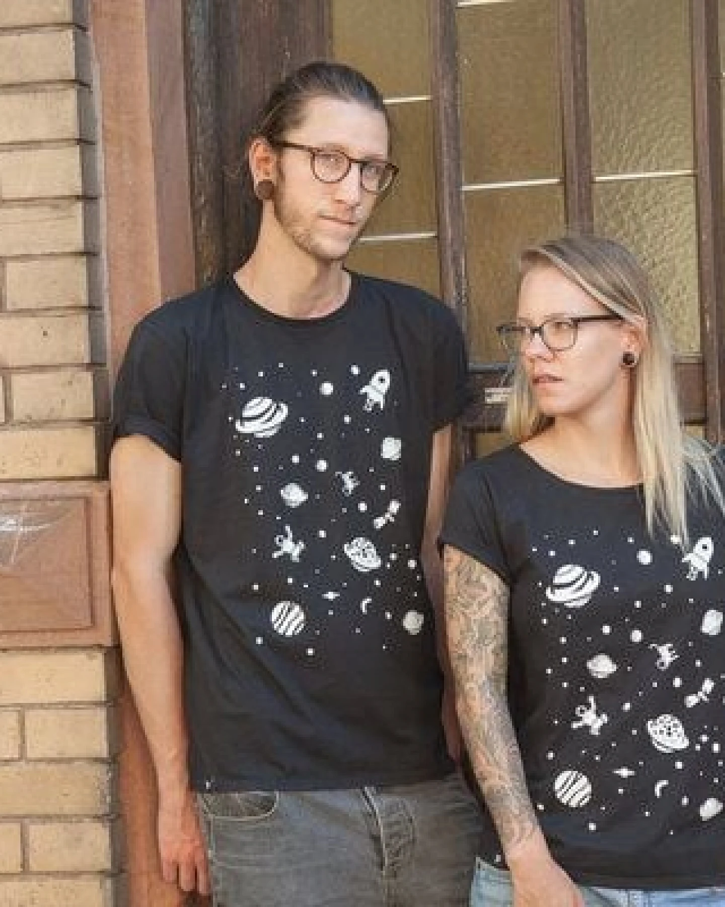 päfjes Lost in Space - Fair Wear Bio Männer T-Shirt - Black – Ansicht 2