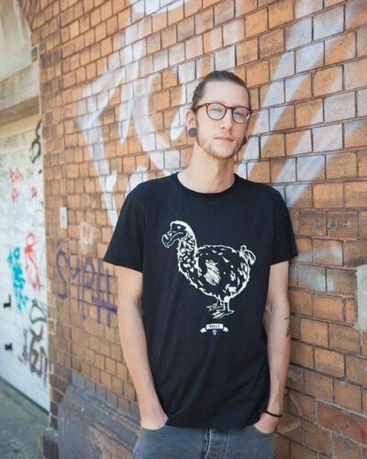 päfjes Vogel Dodo Polly - Fair gehandeltes Männer T-Shirt - Black