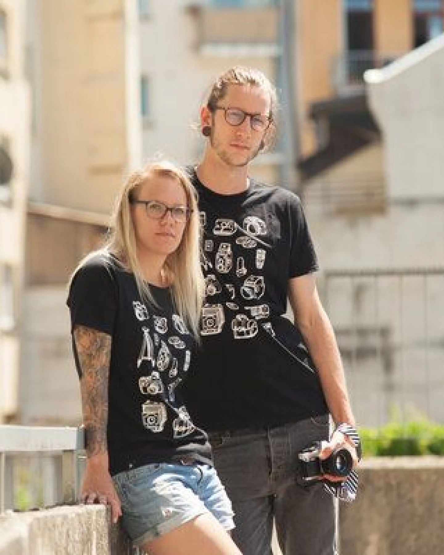 päfjes Fotokameras - Fair gehandeltes Männer T-Shirt - Black – Ansicht 2