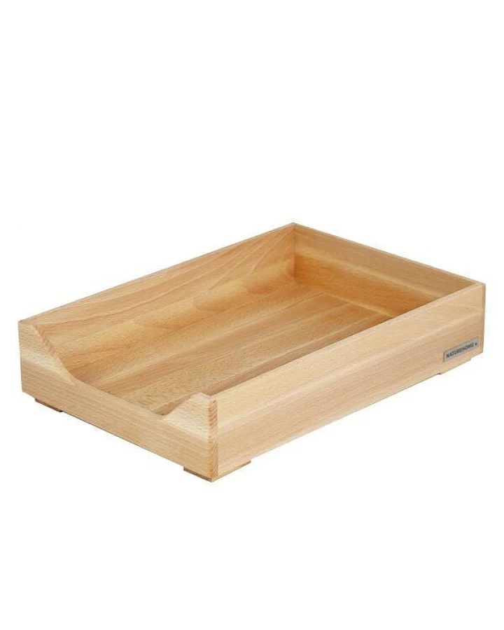 NATUREHOME Brief-Ablage ECO Holz natur geölt A4 35x24x7cm stapelbar