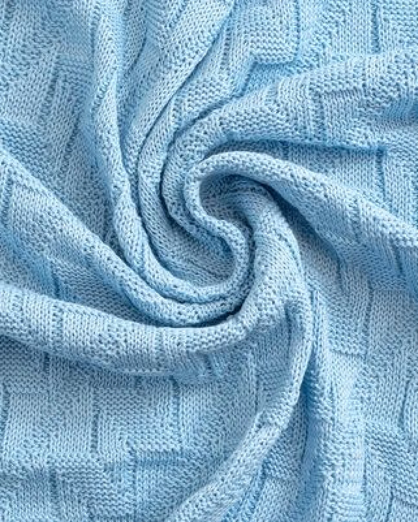 Sonnenstrick – Bio Baby-Strickdecke "Rautenmuster" (80 x 80 cm) 100 % Bio-Baumwolle – Ansicht 3