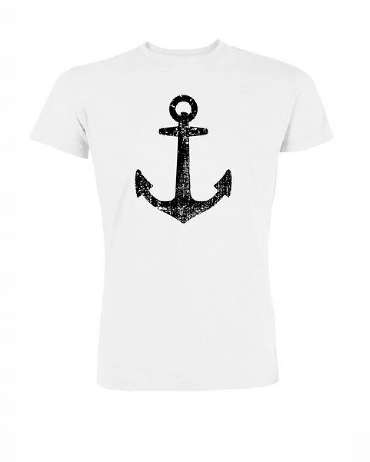Human Family Bio Herren T-Shirt mit großem Anker Print