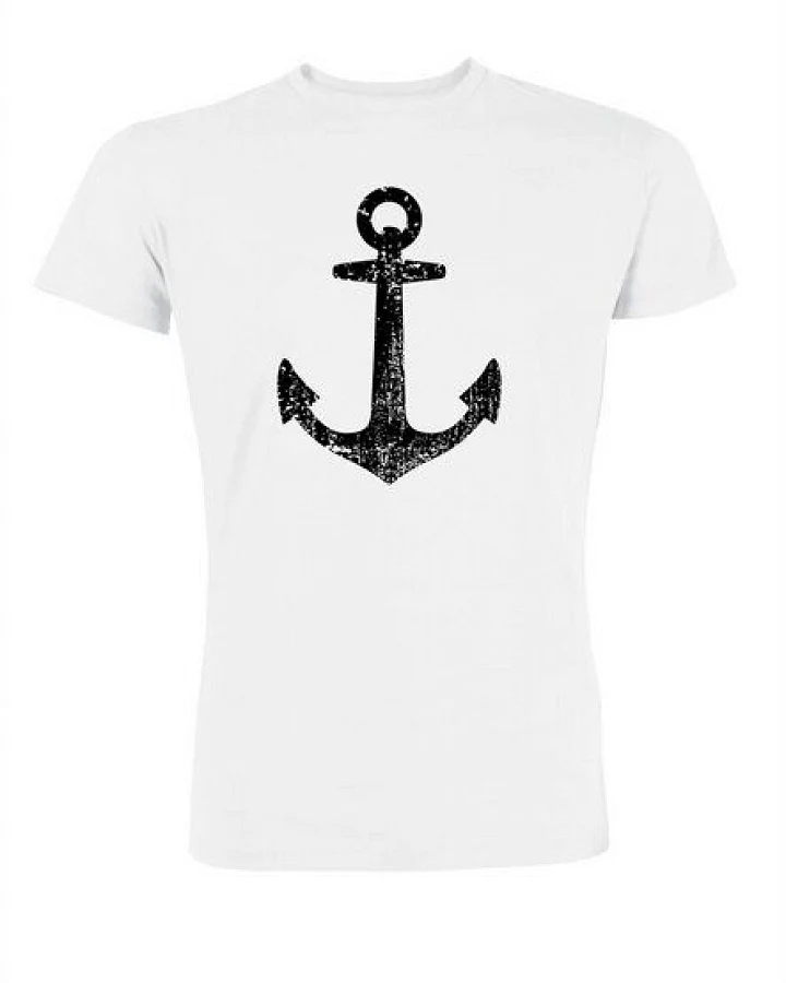 Human Family Bio Herren T-Shirt mit großem Anker Print