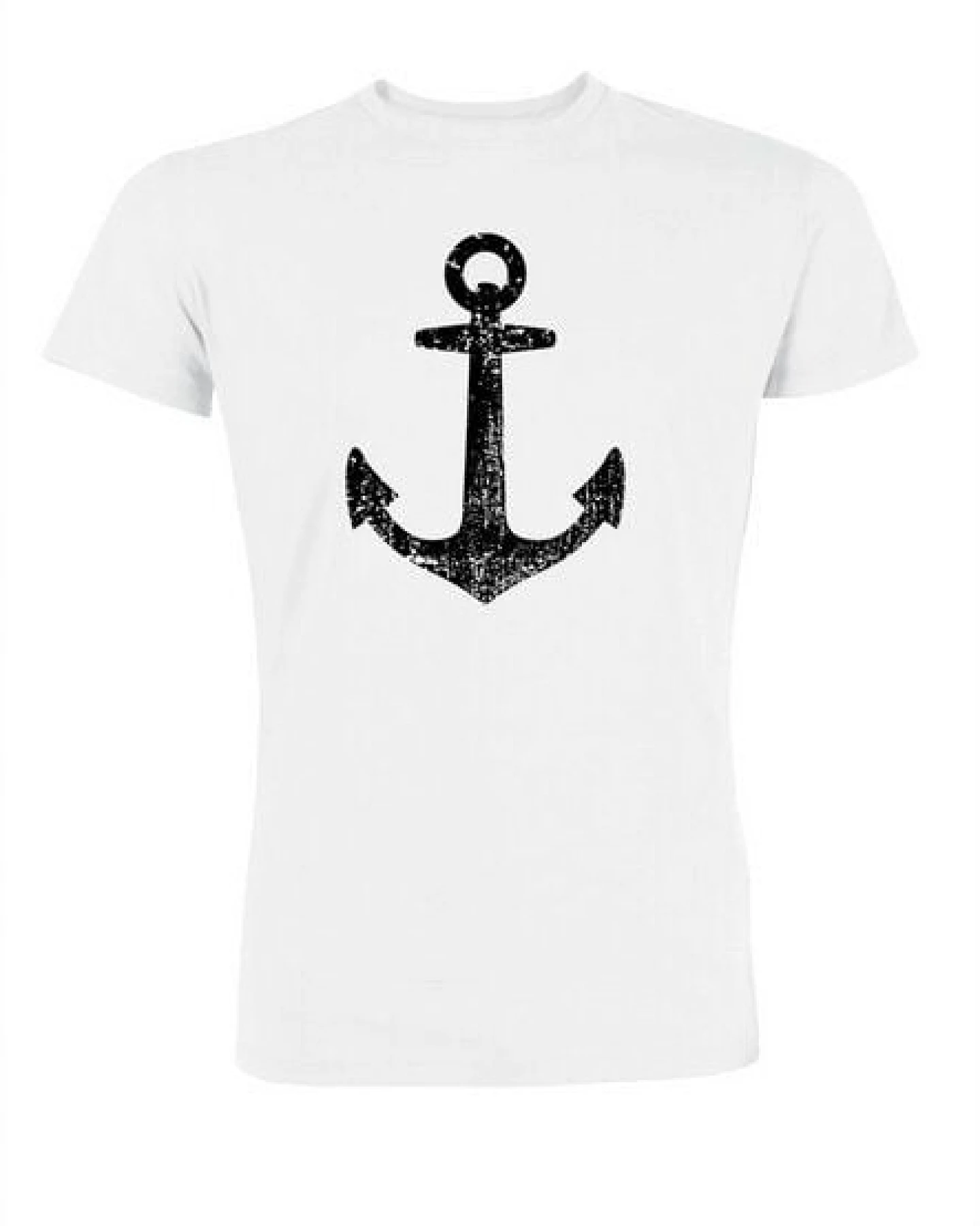 Human Family Bio Herren T-Shirt mit großem Anker Print – Ansicht 2