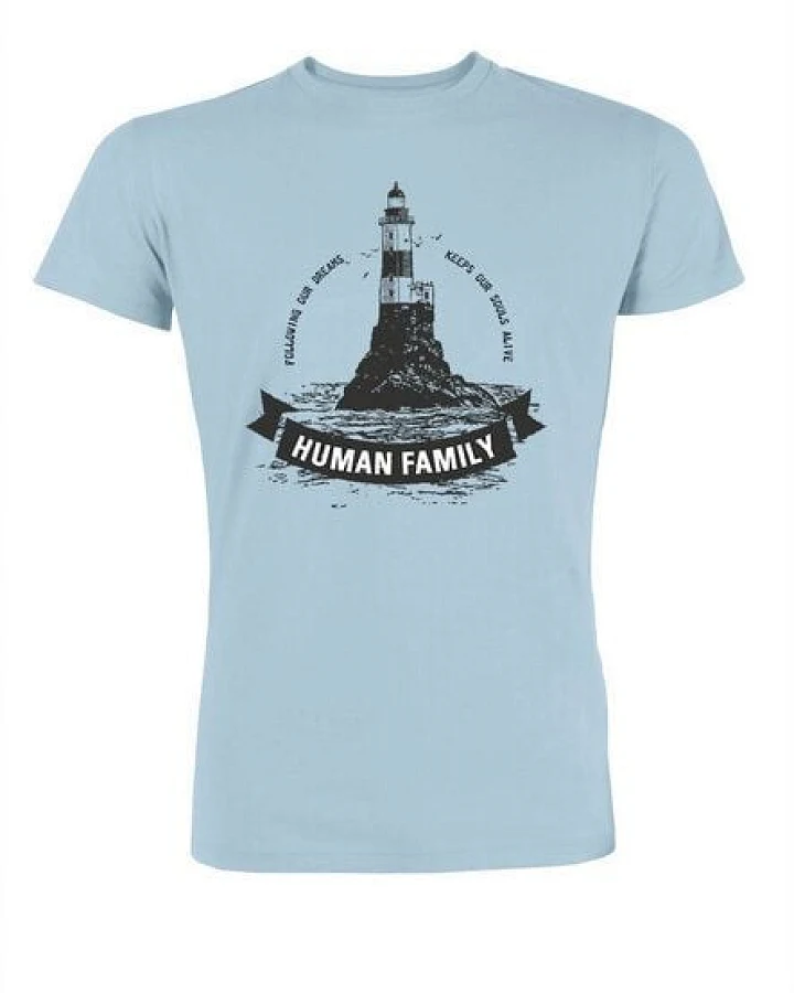 Human Family Herren T-Shirt "Captain Lighthouse" aus 100% Bio Baumwolle