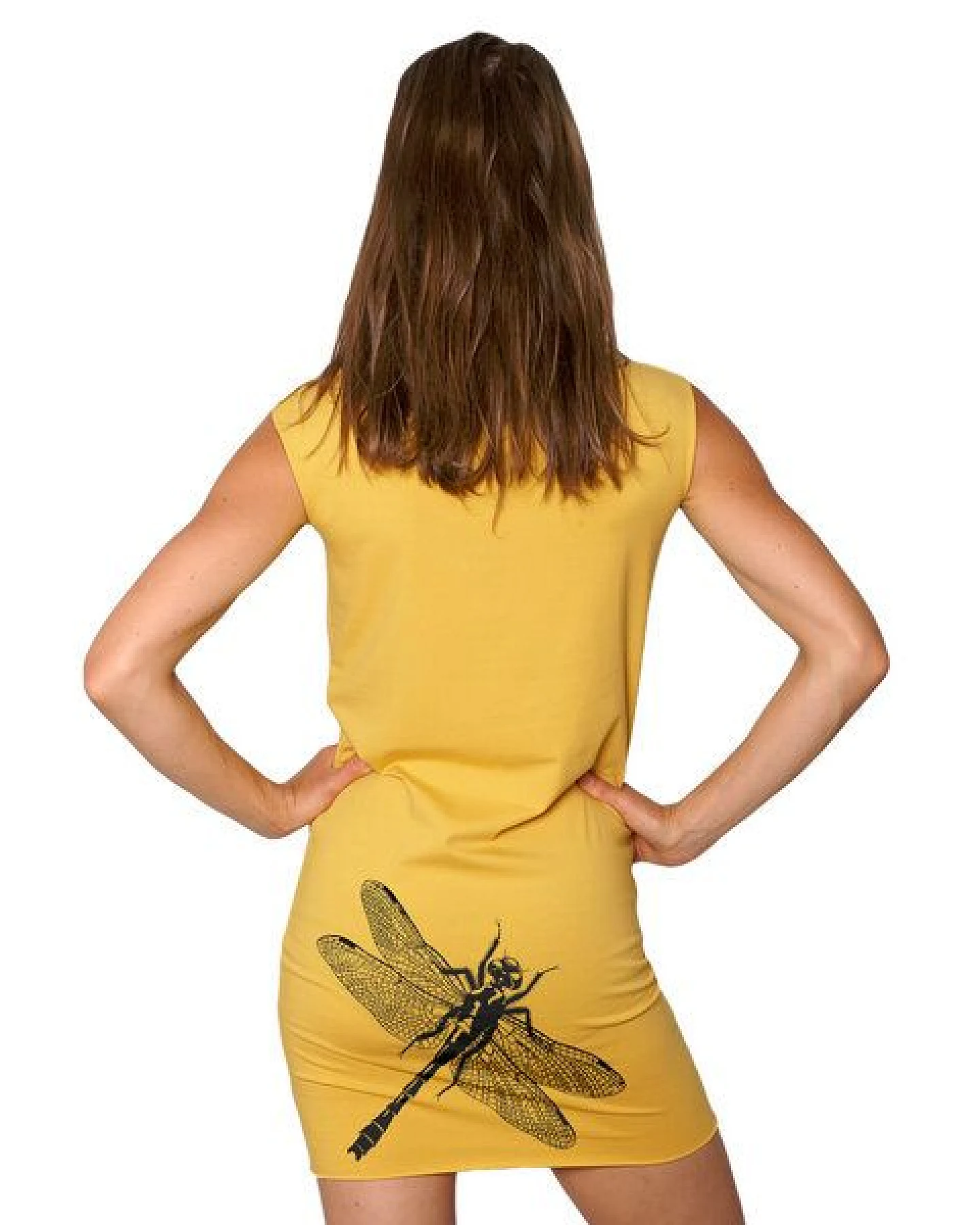 HANDGEDRUCKT "3Azurjungfern" Bio-Kleidchen – Ansicht 2