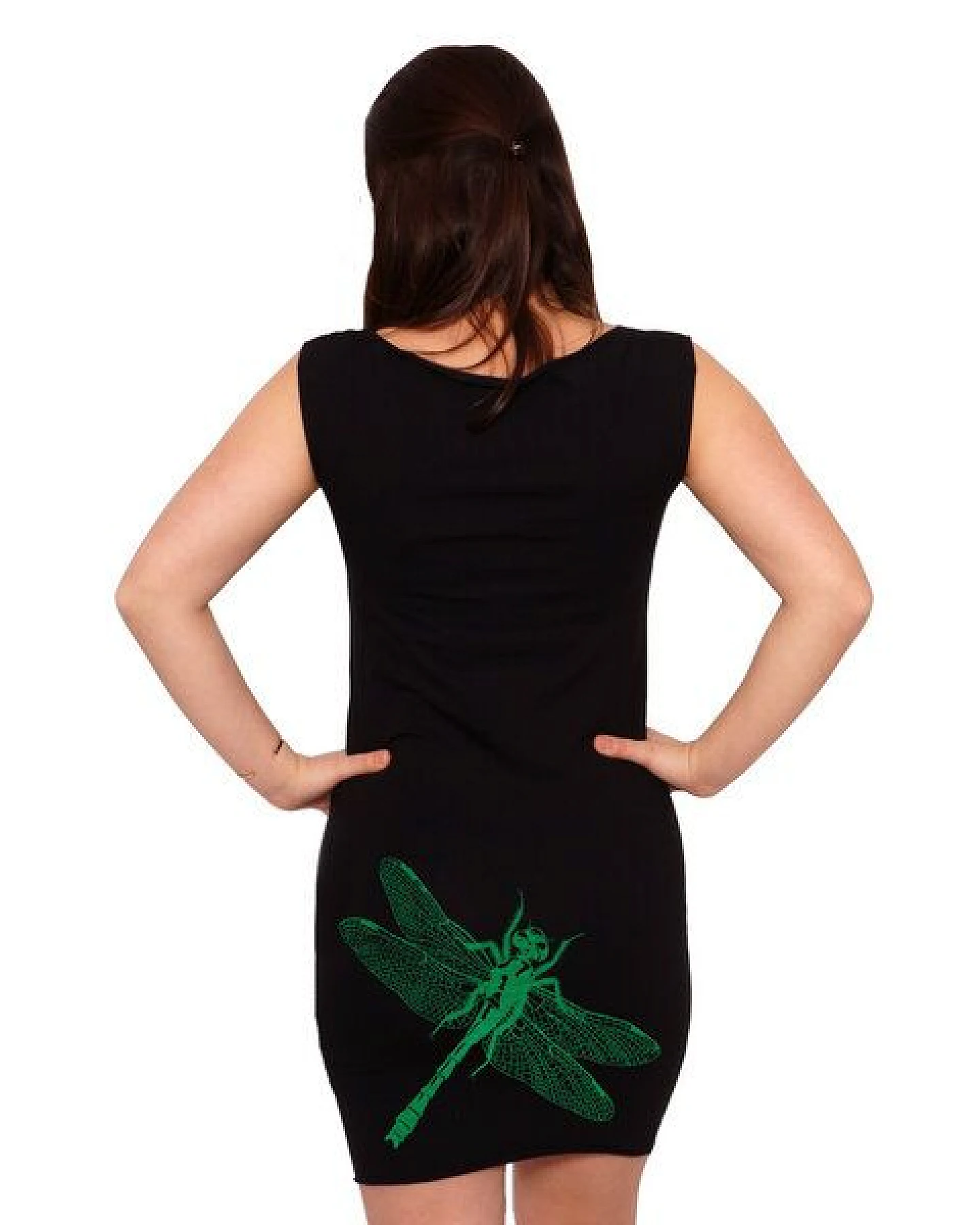 HANDGEDRUCKT "3Azurjungfern" Bio-Kleidchen – Ansicht 2
