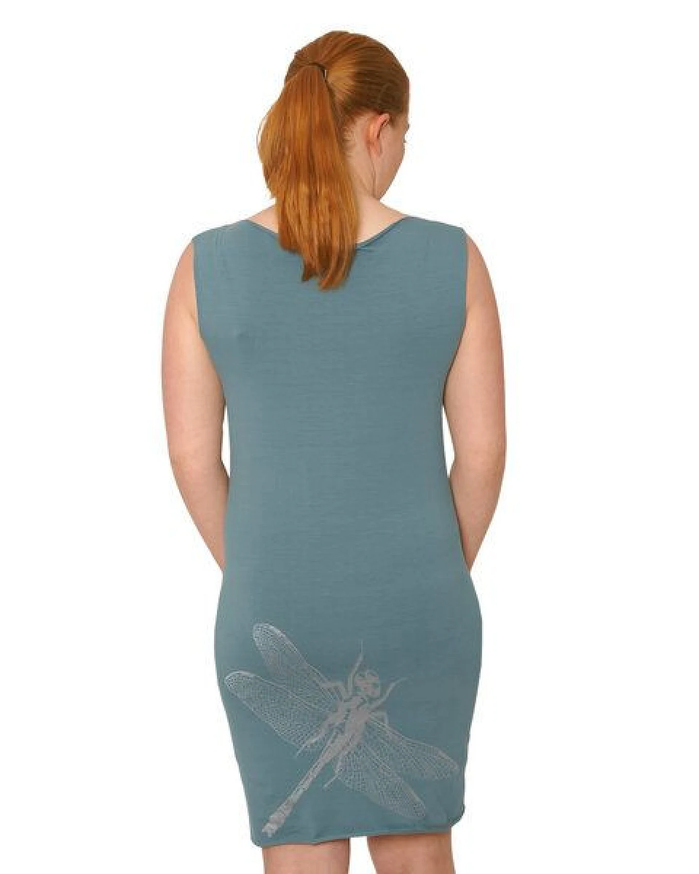 HANDGEDRUCKT "3Azurjungfern" Bio-Kleidchen – Ansicht 2