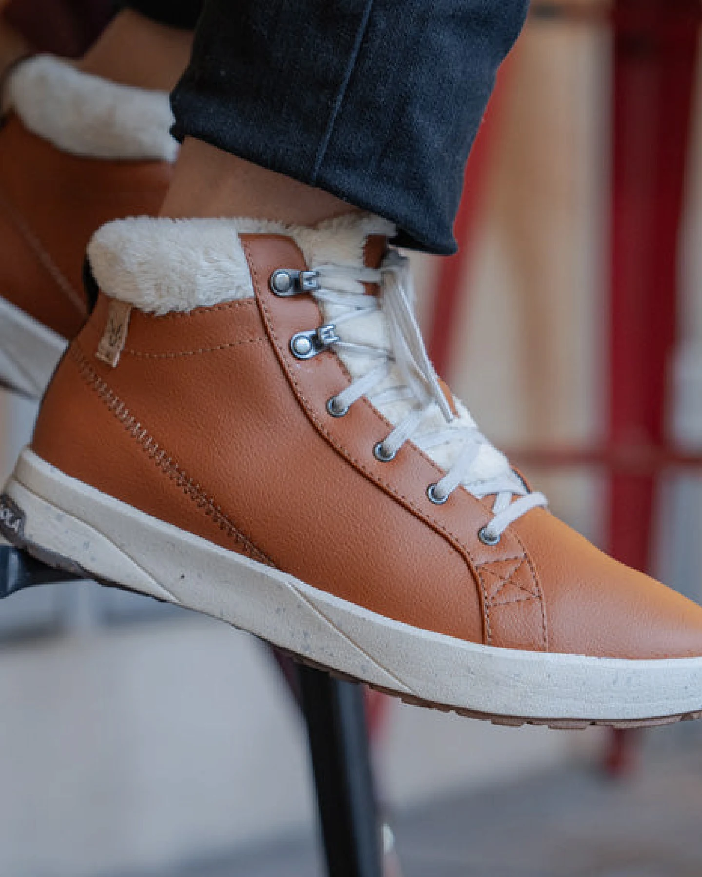 SAOLA Damen vegan Sneaker Damen Bergen Warm Caramel – Ansicht 2