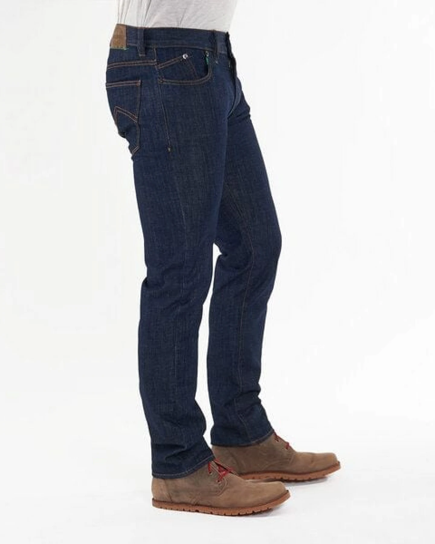 fairjeans dunkelblaue Slim Fit Jeans SLIM NAVY aus Bio-Baumwolle, fair – Ansicht 3
