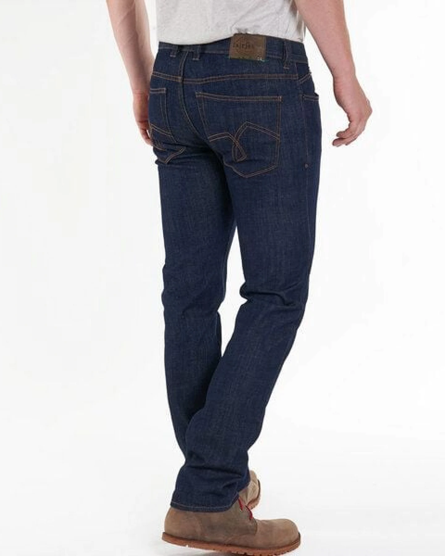 fairjeans dunkelblaue Slim Fit Jeans SLIM NAVY aus Bio-Baumwolle, fair – Ansicht 4