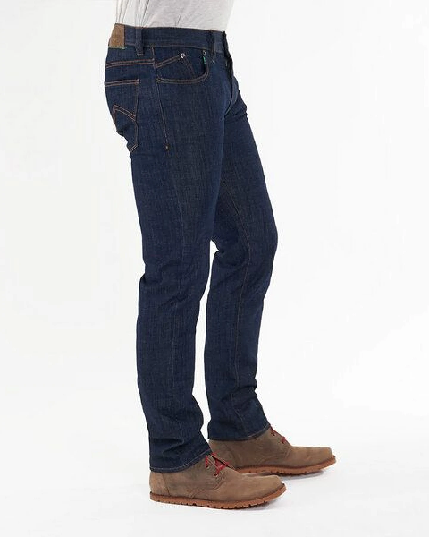 fairjeans dunkelblaue Slim Fit Jeans SLIM NAVY aus Bio-Baumwolle, fair – Ansicht 3