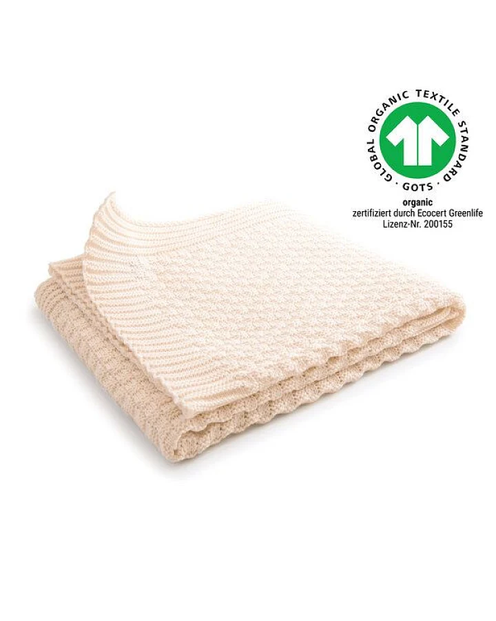 Sonnenstrick – Bio Baby-Erstlingsdecke (80 x 80 cm) Bio-Baumwolle