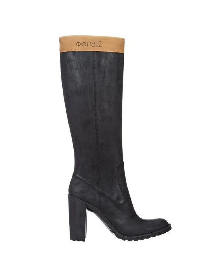 Damen-Gummistiefel mit Absatz "nat-2 Prime Sharp greybrown" in braun