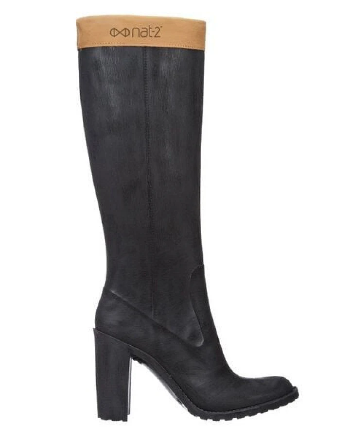Damen-Gummistiefel mit Absatz "nat-2 Prime Sharp greybrown" in braun