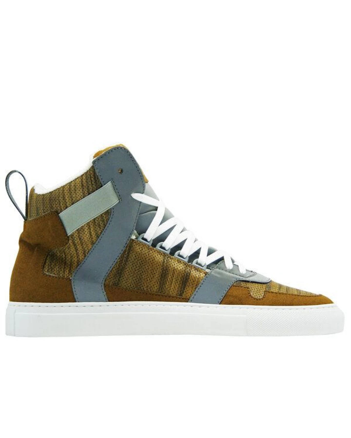 vegane hohe Sneaker aus Holz "nat-2 Wood Cube brown" in braun – Ansicht 2