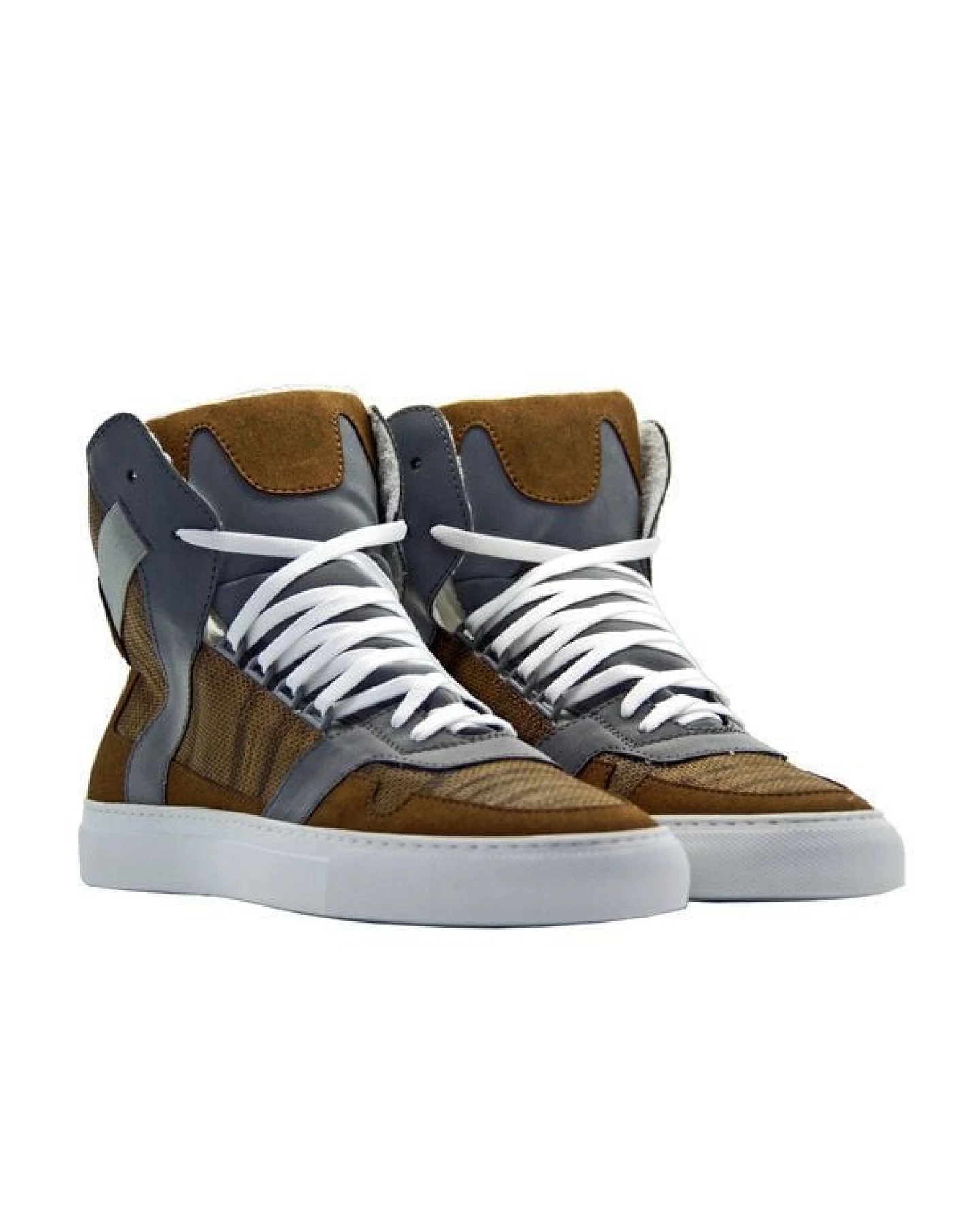 vegane hohe Sneaker aus Holz "nat-2 Wood Cube brown" in braun – Ansicht 3