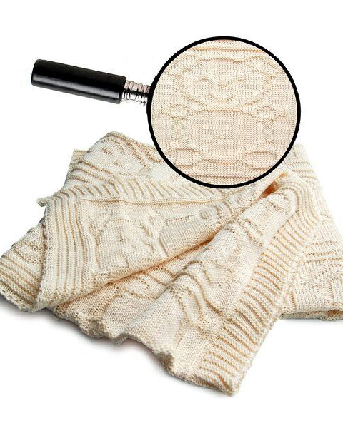 Sonnenstrick Kuscheldecke mit Bärchen Strickmotiv – Ansicht 2