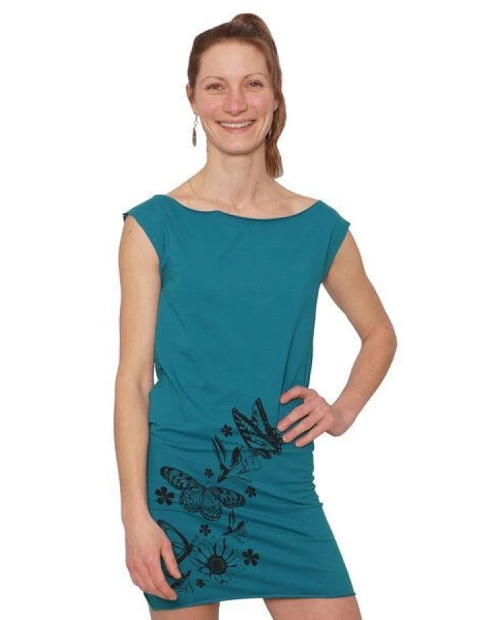 HANDGEDRUCKT "Frühlingsboten" Bio-Kleidchen