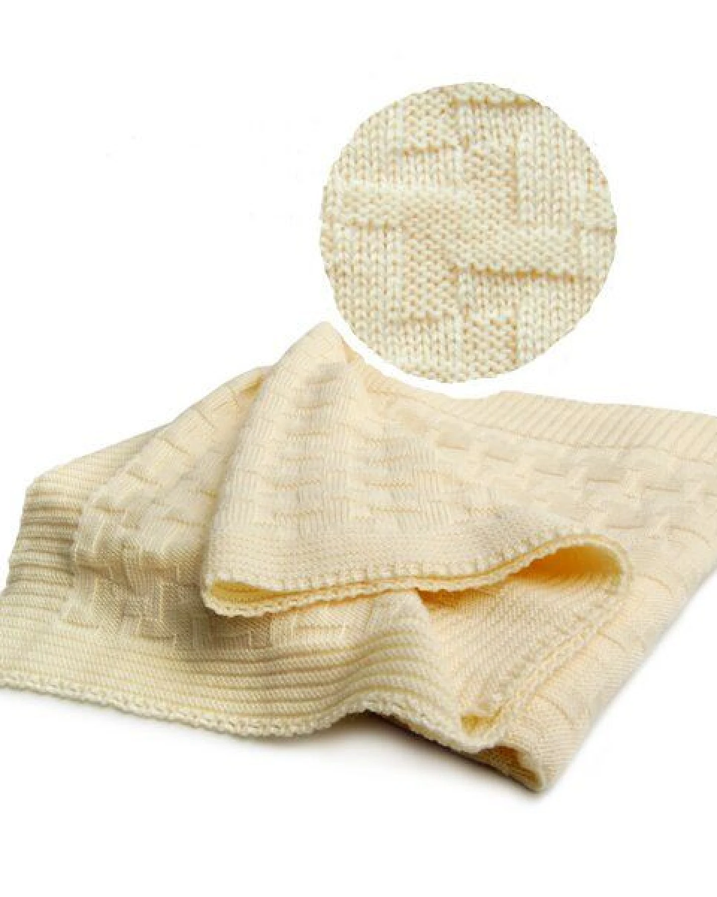 Sonnenstrick Strickdecke Merinowolle – Ansicht 2