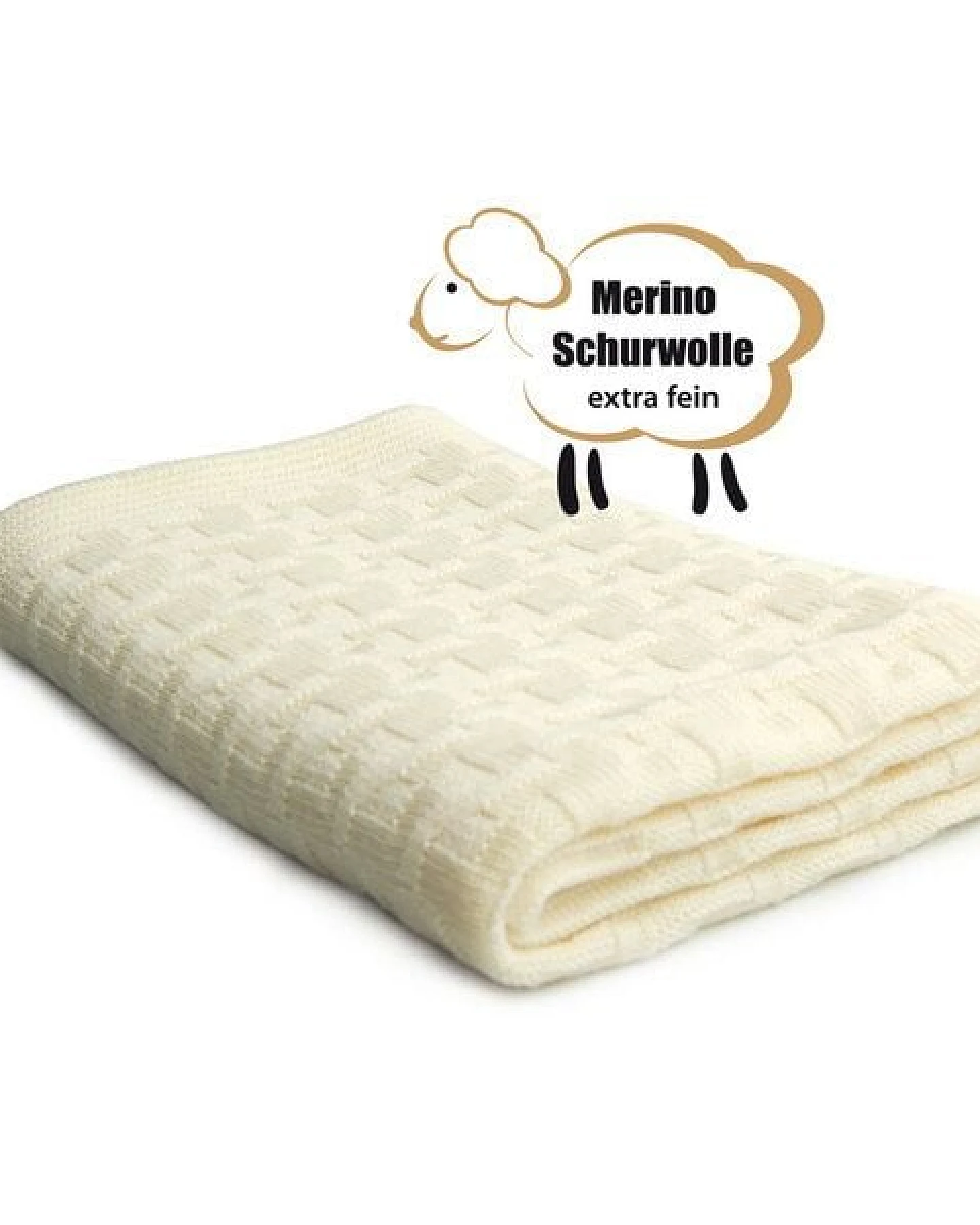 Sonnenstrick Strickdecke Merinowolle – Ansicht 3
