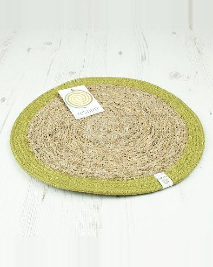 reSpiin Runde Tischmatte aus Seegras und Jute Ø 28 cm