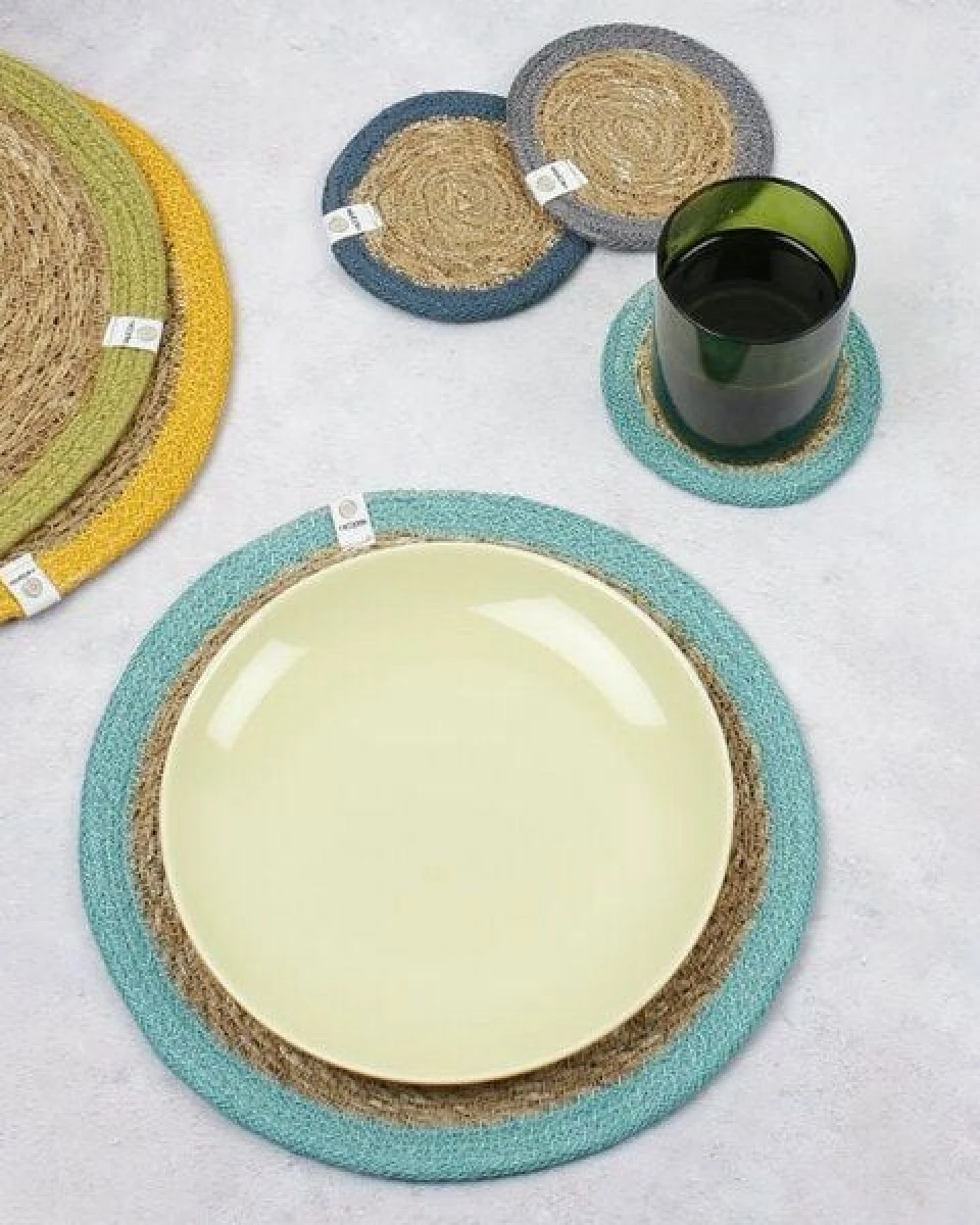 reSpiin Runde Tischmatte aus Seegras und Jute Ø 28 cm – Ansicht 4