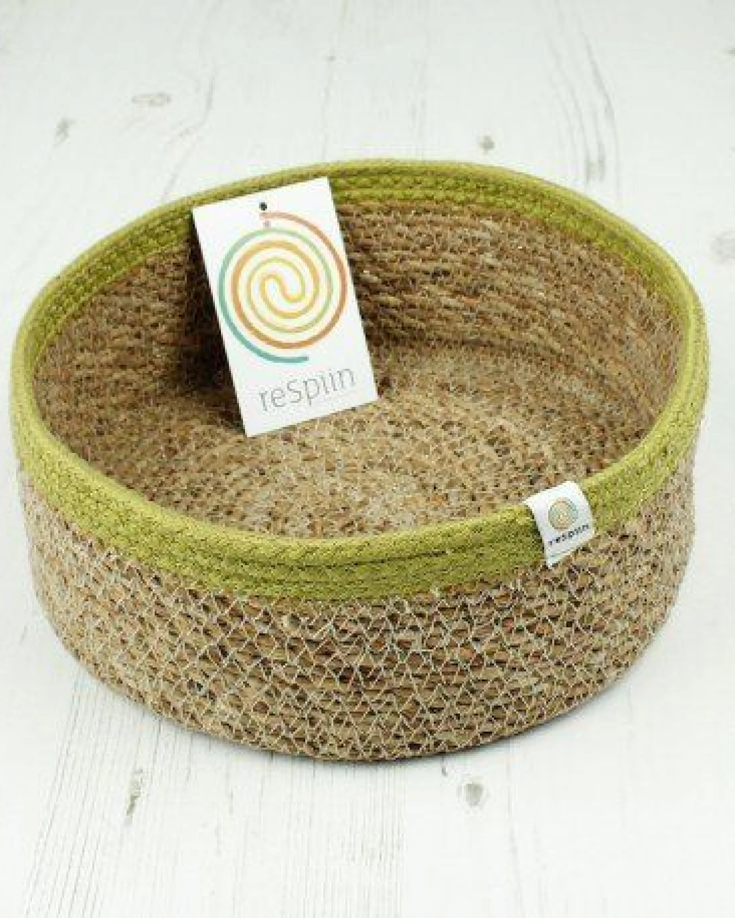 reSpiin Veganer Aufbewahrungskorb medium aus Jute Ø 21 cm – Ansicht 4
