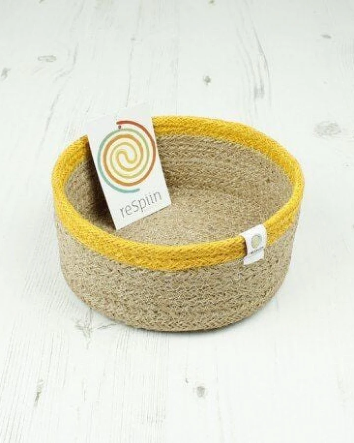 reSpiin Veganer Aufbewahrungskorb klein aus Jute Ø 15 cm