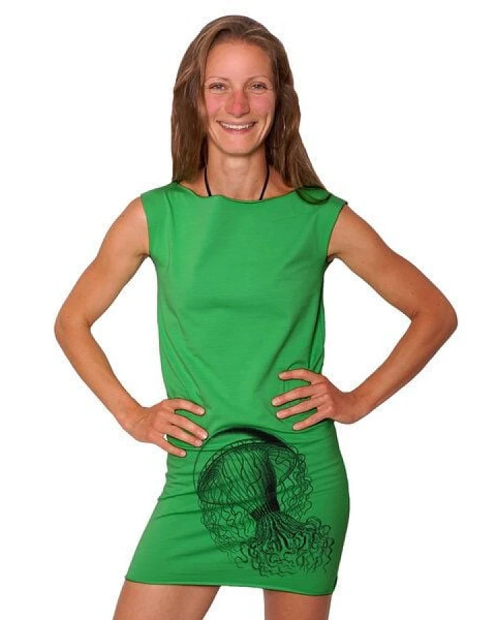 HANDGEDRUCKT "Medusa" Bio-Kleidchen
