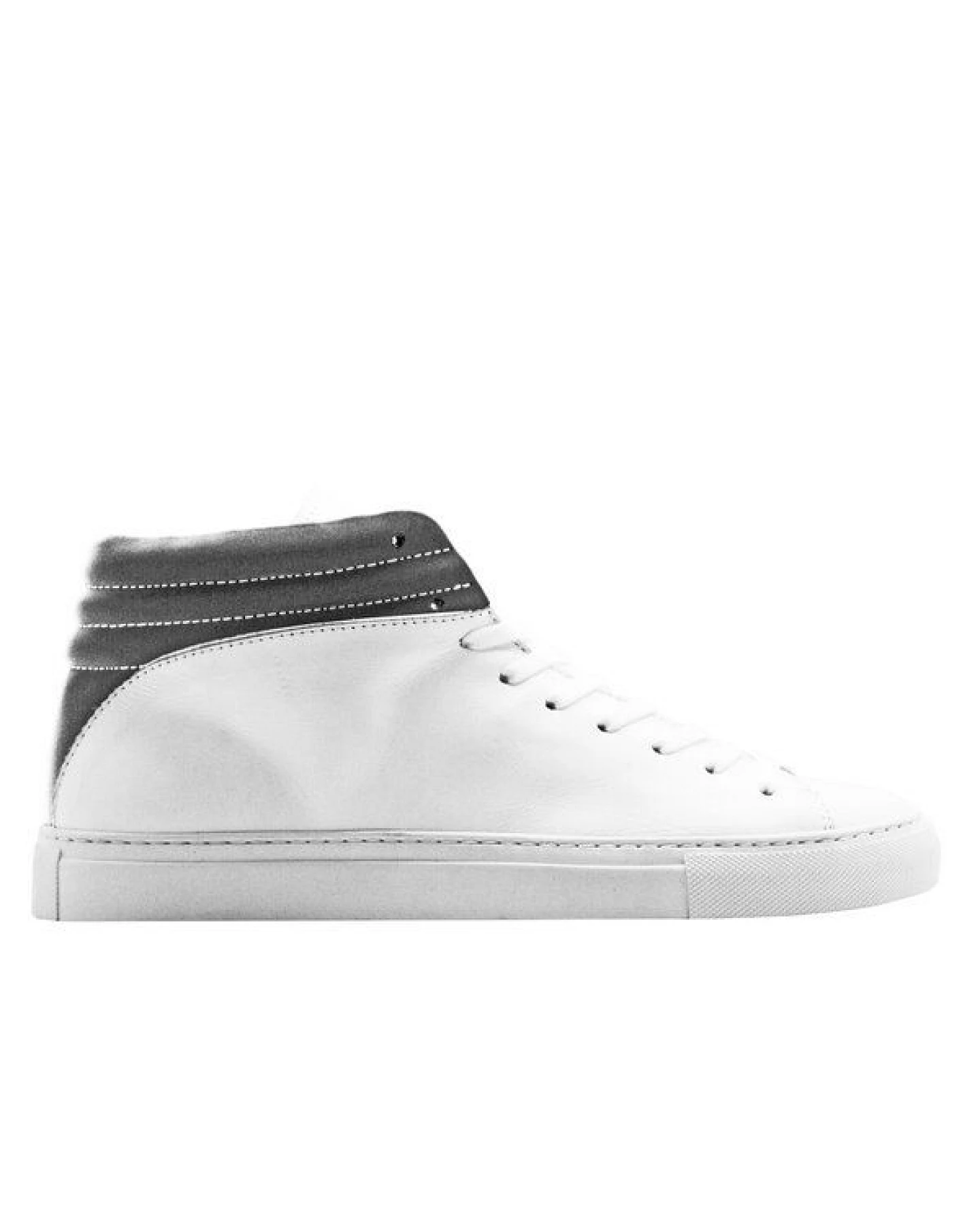 hoher Sneaker aus Leder "nat-2 Sleek white reflective" in weiß – Ansicht 2