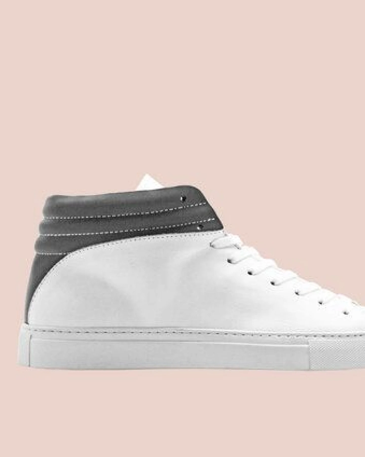 hoher Sneaker aus Leder "nat-2 Sleek white reflective" in weiß – Ansicht 3