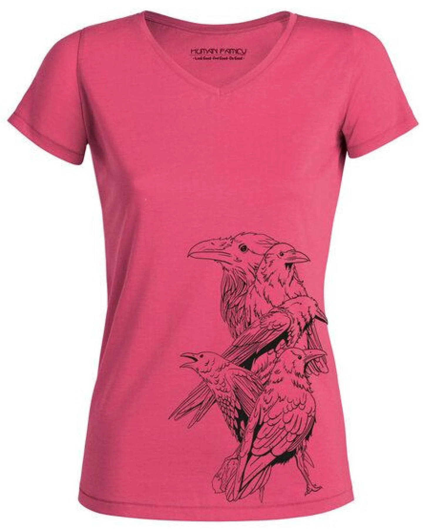 Human Family Damen V-Neck Ease "Birds" (weitere Farben) – Ansicht 2