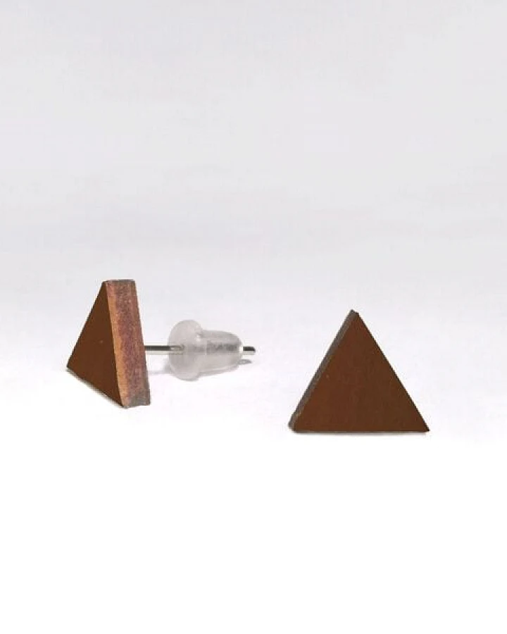 GARY MASH Holz-Ohrstecker Dreieck, viele Farben