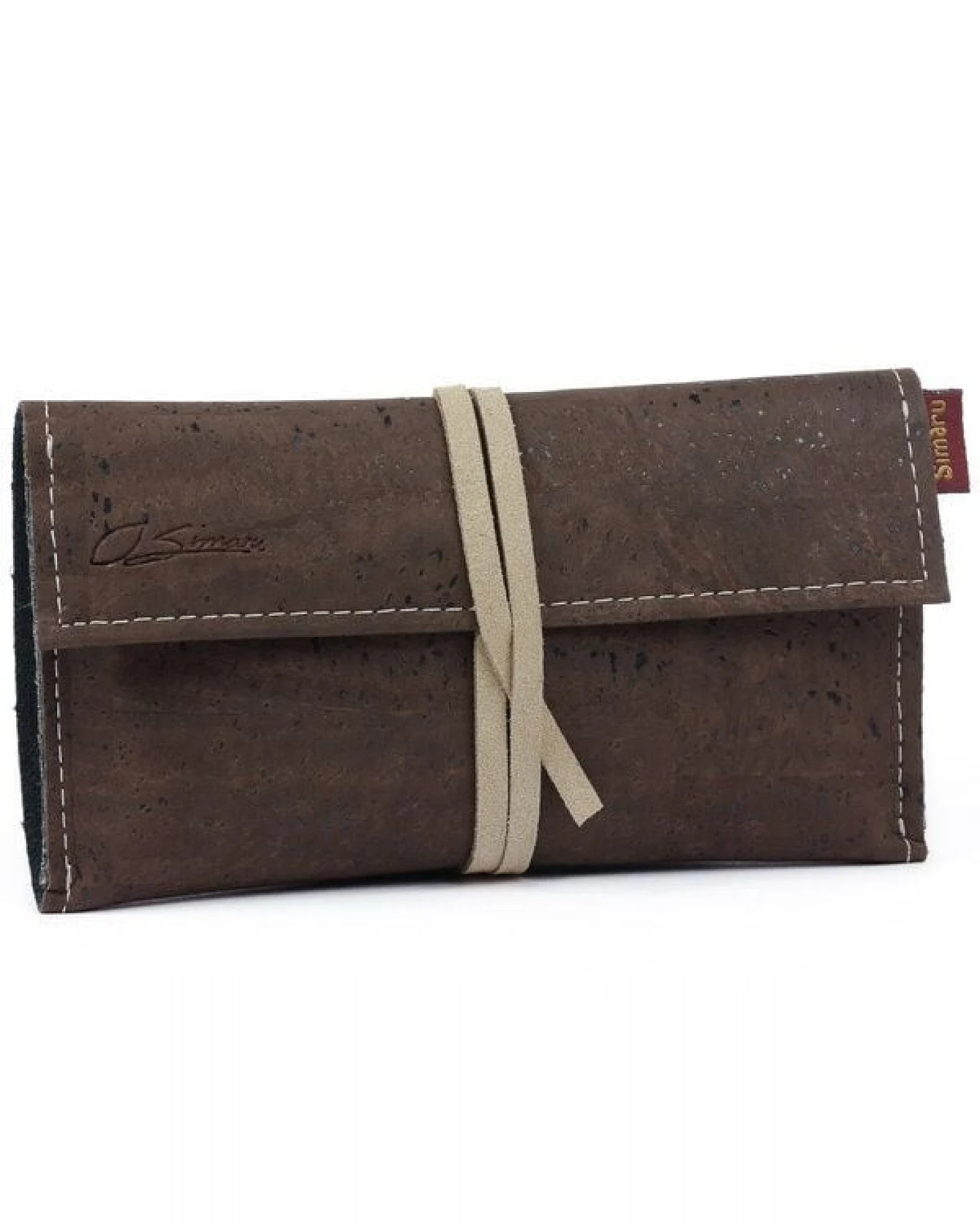 Simaru Tabaktasche aus robustem Kork / Korkstoff inkl. Fächern mit Band – Ansicht 3