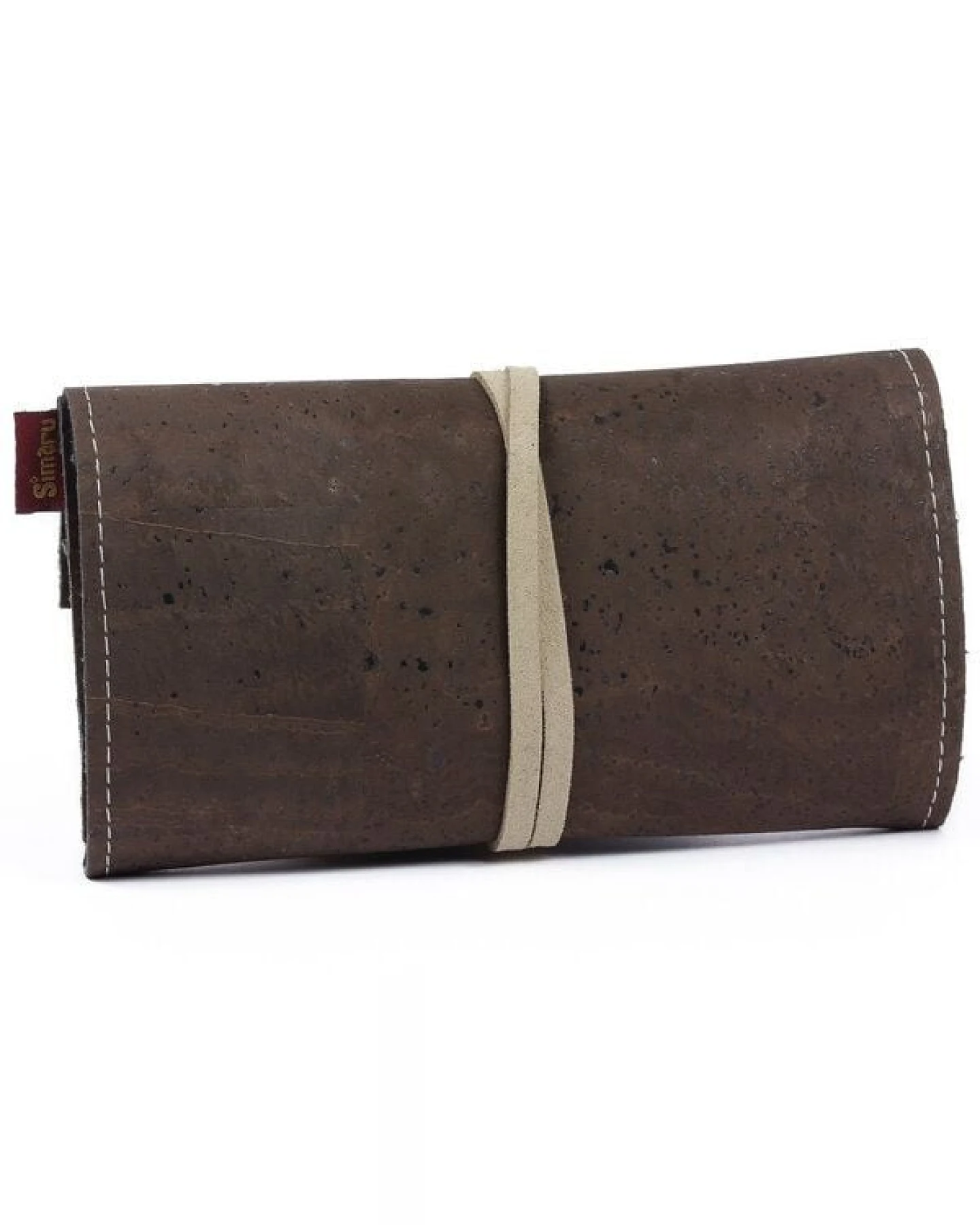 Simaru Tabaktasche aus robustem Kork / Korkstoff inkl. Fächern mit Band – Ansicht 4