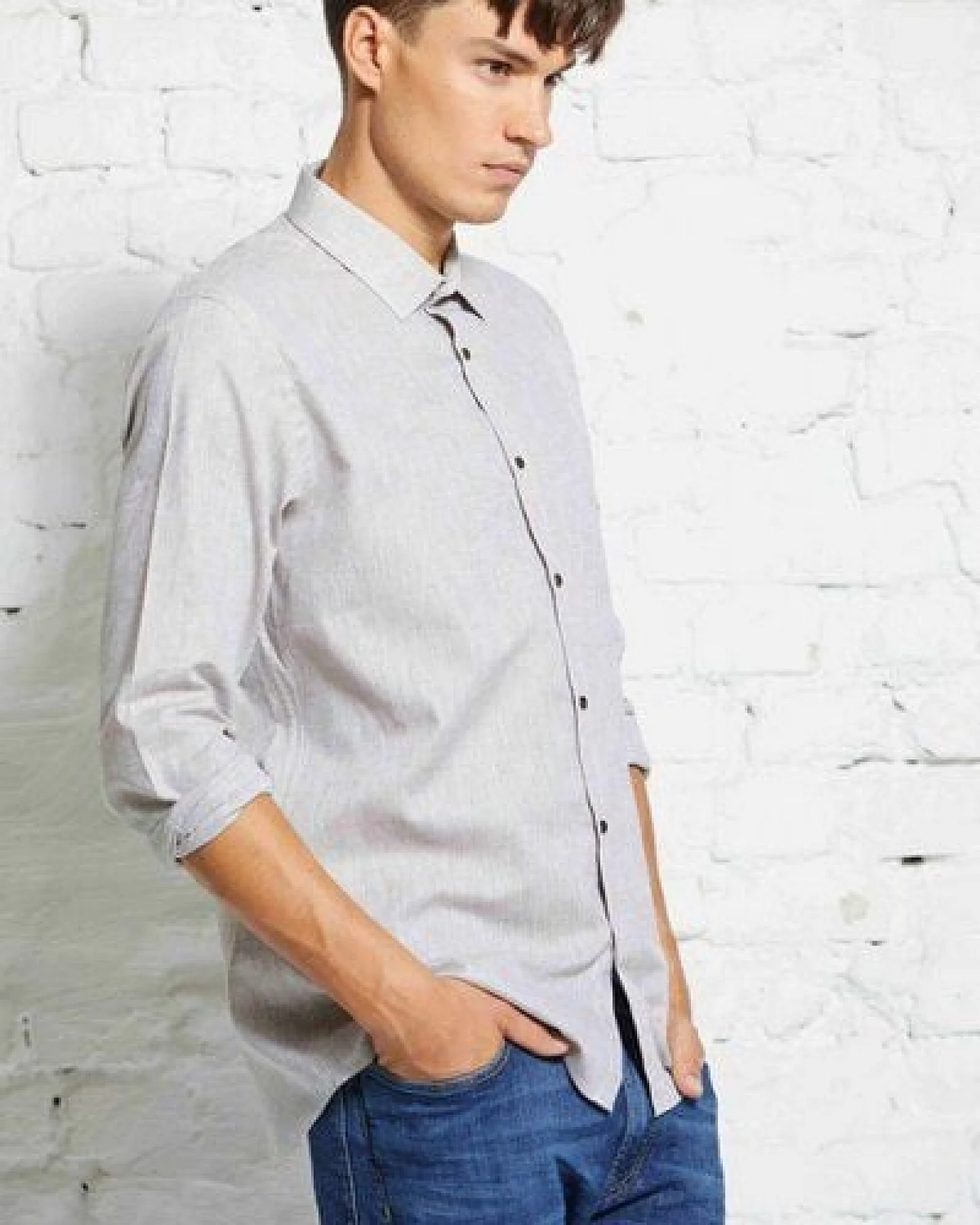 Wunderwerk Herren Hemd aus Biobaumwolle und Leinen "Shirt linenmix male" – Ansicht 2